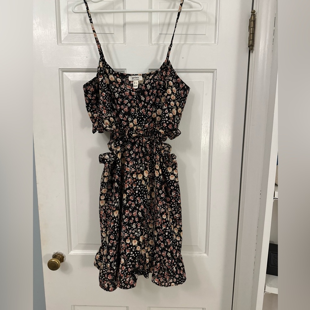 Black floral dress
